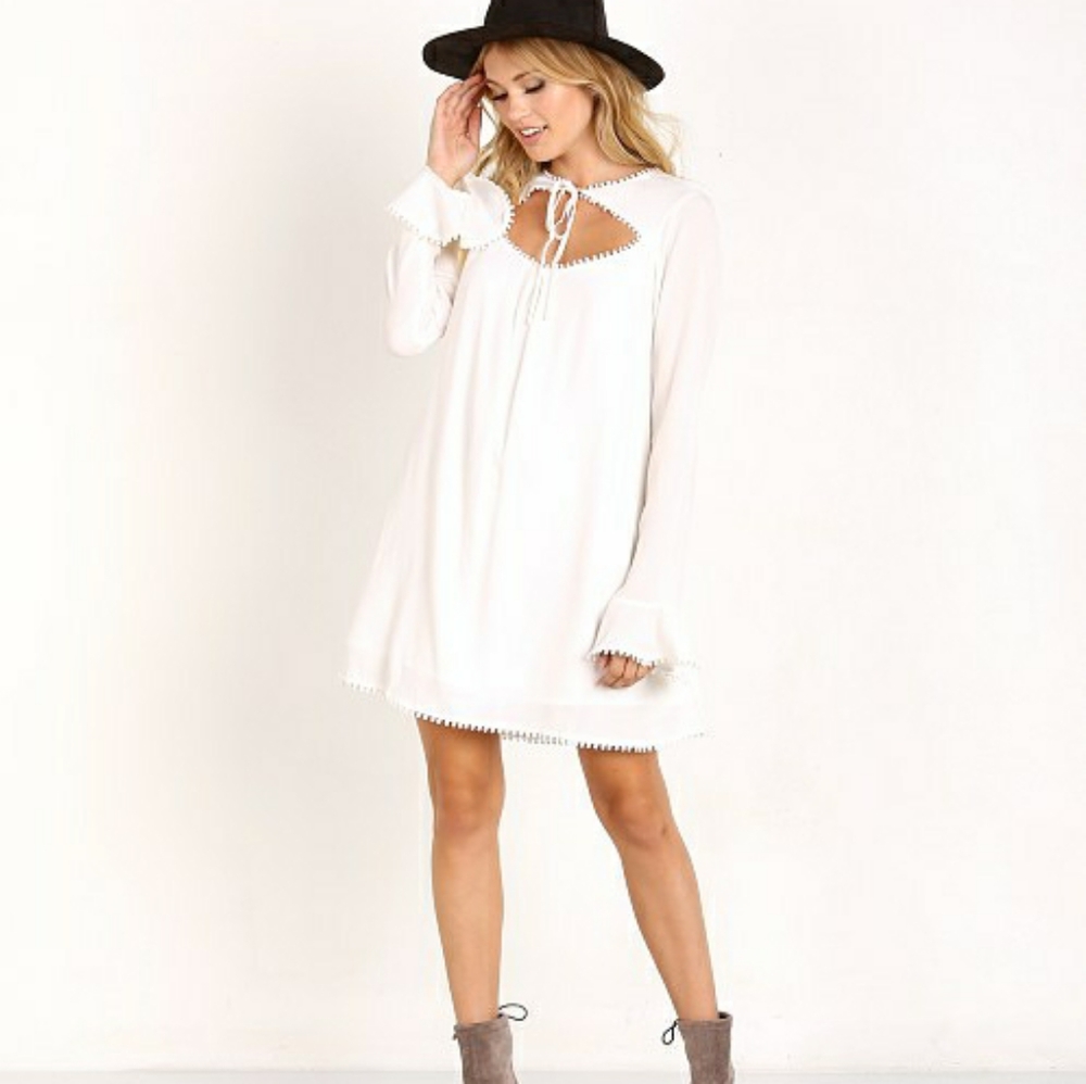 For Love & Lemons Josephina Swing Mini Dress Small